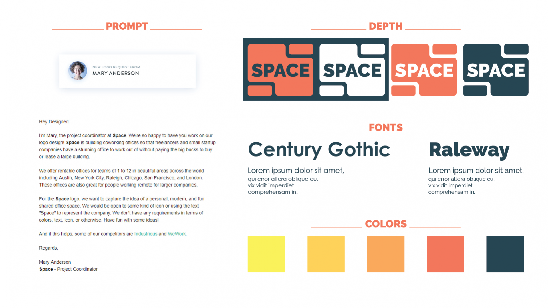 A style guide for the company to use for future images to be consistent with the logo.